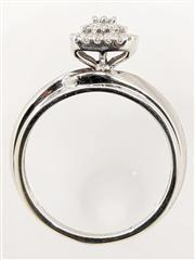 Keepsake 10K 2.8g White Gold Brushed Satin Finish Diamond Engagement Ring Size-7